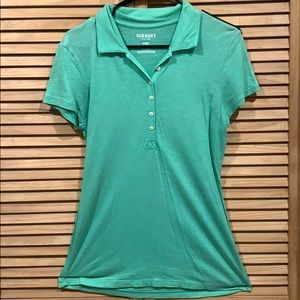 Half button down top